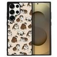 thumbnail image 1 of WIRESTER Shockproof Soft Rubber Cover Case for Samsung Galaxy S25 Ultra 6.8" 2025, Brindle Brown English Bulldog Funny Playful Postures On Brown, 1 of 5