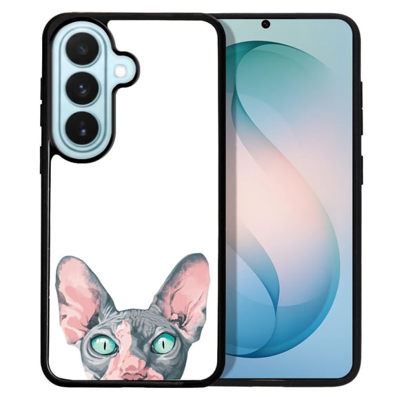 WIRESTER Shockproof Soft Rubber Cover Case for Samsung Galaxy S26 6.3" 2026, Animal Sphynx Kitten Cat
