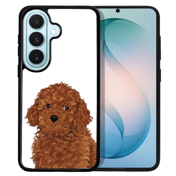 WIRESTER Shockproof Soft Rubber Cover Case for Samsung Galaxy S26 6.3" 2026, Brown Toy Poodle Dog
