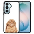 thumbnail image 1 of WIRESTER Shockproof Soft Rubber Cover Case for Samsung Galaxy S26 6.3" 2026, Floppy Ears Brown Bunny Rabbit, 1 of 5