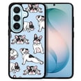 thumbnail image 1 of WIRESTER Shockproof Soft Rubber Cover Case for Samsung Galaxy S26 6.3" 2026, French Bulldog Funny Playful Postures On Light Blue Background, 1 of 5