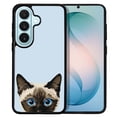 thumbnail image 1 of WIRESTER Shockproof Soft Rubber Cover Case for Samsung Galaxy S26+ / S26 Plus 6.7" 2026, Animal Siamese Kitten Cat On Pale Aqua Background, 1 of 5