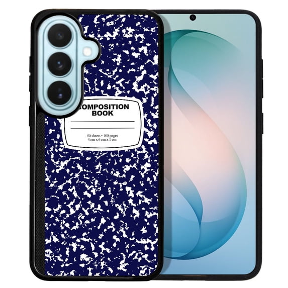 WIRESTER Shockproof Soft Rubber Cover Case for Samsung Galaxy S26+ / S26 Plus 6.7" 2026, Blue Composition Book