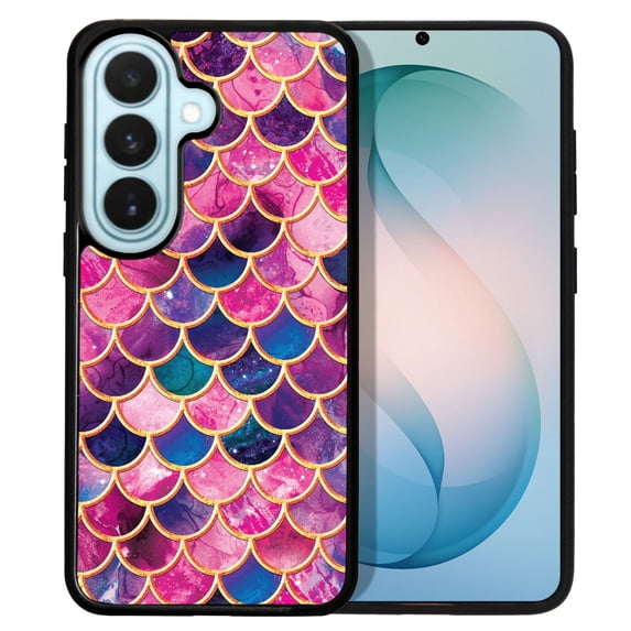 WIRESTER Shockproof Soft Rubber Cover Case for Samsung Galaxy S26+ / S26 Plus 6.7" 2026, Pink Mermaid Scales