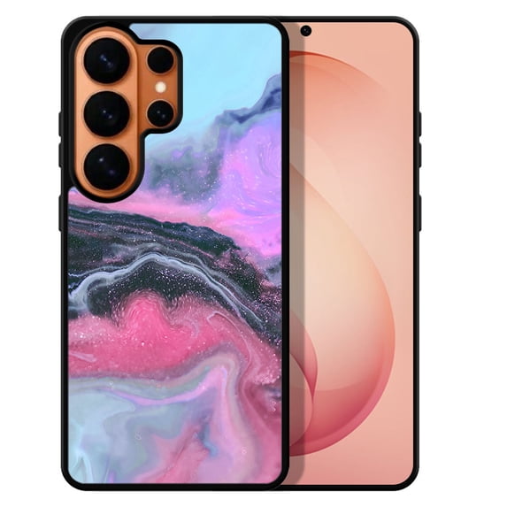 WIRESTER Shockproof Soft Rubber Cover Case for Samsung Galaxy S26 Ultra 6.9" 2026, Colorful Marble