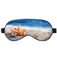 thumbnail image 1 of WIRESTER Silk Sleep Eye Mask for Sleeping With Adjustable Strap, Blackout Sleep Mask, Blindfold Night Eye Masks for Women Men Adults Kids - Seashells On The Beach, 1 of 7