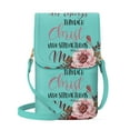 thumbnail image 1 of WIRESTER Small Crossbody Cell Phone Leather Bag for Women, Mini Over Shoulder Handbag Purse with Credit Card Slots - Christian Bible Verses Philippians 4:13, 1 of 7