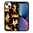 thumbnail image 1 of WIRESTER Soft Rubber Protector Cover Case for Apple iPhone 13 6.1" 2021, Orange Tabby Cat Funny Playful Postures, 1 of 5