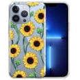 thumbnail image 1 of WIRESTER Soft TPU Clear Case Slim Protective Cover for Apple iPhone 13 Pro Max 6.7" 2021, Sunflower Pattern, 1 of 3