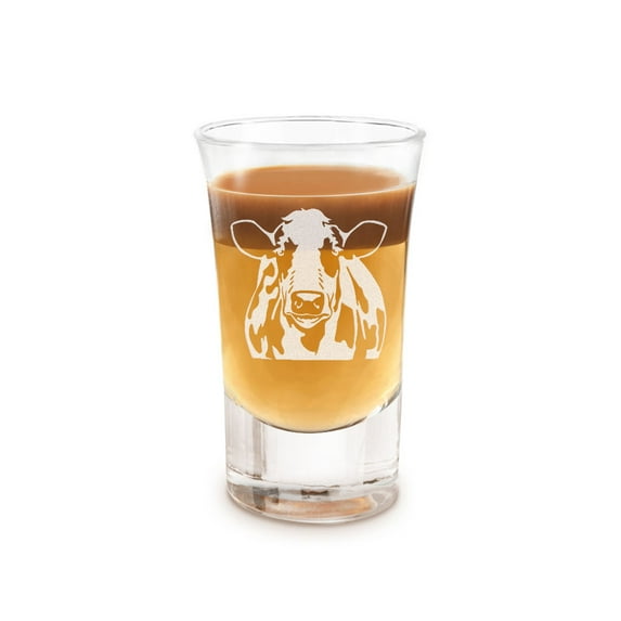 WIRESTER Spotted Cow 1.5oz Shot Glass for Beer Wine Whiskey Vodka