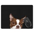 thumbnail image 1 of WIRESTER 13.77x10.23 in Rectangle Mouse Pad with Non-Slip Rubber Base for Computers, Laptop, Office & Home - Animal Boston Terrier Red and White Dog, 1 of 5