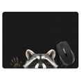 thumbnail image 1 of WIRESTER 13.77x10.23 in Rectangle Mouse Pad with Non-Slip Rubber Base for Computers, Laptop, Office & Home - Animal Raccoon Hands Out, 1 of 5