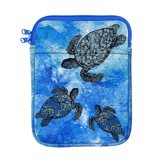 WIRESTER Tablet Sleeve Case for 11 Inch Tablets, Travel Carrying Bag Pouch for School, Office & Student Gifts - Ocean Sea Turtles