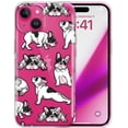 thumbnail image 1 of WIRESTER Transparent Soft Gel TPU Clear Case Slim Protective Cover Phone Case for Apple iPhone 15 Plus 6.7" 2023 (NOT FIT Apple iPhone 15 6.1" 2023) - French Bulldog Funny Playful Postures, 1 of 3