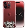 thumbnail image 1 of WIRESTER Transparent Soft Gel TPU Clear Case Slim Protective Cover Phone Case for Apple iPhone 15 Pro Max 6.7" 2023 (NOT FIT iPhone 15 Pro 6.1" 2023) - Animal Salt and Pepper Miniature Schnauzer Dog, 1 of 3