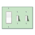 thumbnail image 1 of WIRESTER Triple 1-Gang Decorator Light Switch and 2-Gang Toggle Wall Plate/Switch Plate Cover, Solid Mint Green, 1 of 6