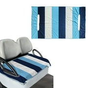 WIRESTER Universal Golf Cart Seat Cover, Comfortable Golf Cart Seat Towel Blanket 52 x 32 Inches, Suitable for EZGO Yamaha Icon and More, 2-Person Seats Club Cars - Striped