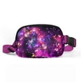 thumbnail image 1 of WIRESTER Waist Pack for Women Men, Belt Crossbody Bag, Canvas Sports Waist Bag Casual Fashion - Purple Nebula Galaxy, 1 of 7