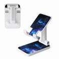 thumbnail image 1 of WIRESTER White Foldable Phone Stand for Desk, Adjustable Portable Cell Phone Holder for iPhone 17, 16, 15, 14 and Android Smartphones - Galaxy Star Space, 1 of 6