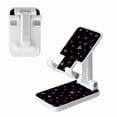 thumbnail image 1 of WIRESTER White Foldable Phone Stand for Desk, Adjustable Portable Cell Phone Holder for iPhone 17, 16, 15, 14 and Android Smartphones - Purple Tone Hearts Pattern, 1 of 6