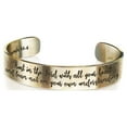 thumbnail image 1 of WIRESTER Wristband Engraved Bracelet Jewelry Gift for Women Teen Girls - Proverbs 3:5-6 Gold, 1 of 6