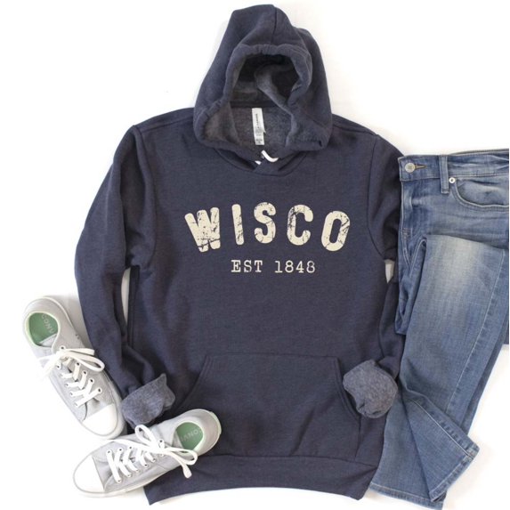 WISCO EST 1848 Graphic Unisex Sponge Fleece Hoodie