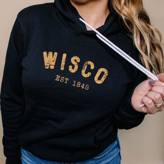 WISCO EST 1848 Graphic Unisex Sponge Fleece Hoodie