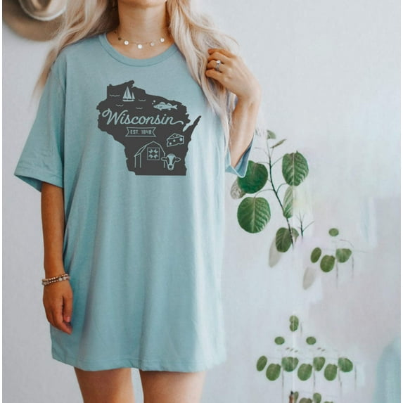 WISCONSIN Graphic Short sleeve T-Shirt