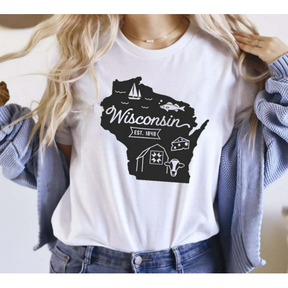 WISCONSIN Graphic Short sleeve T-Shirt