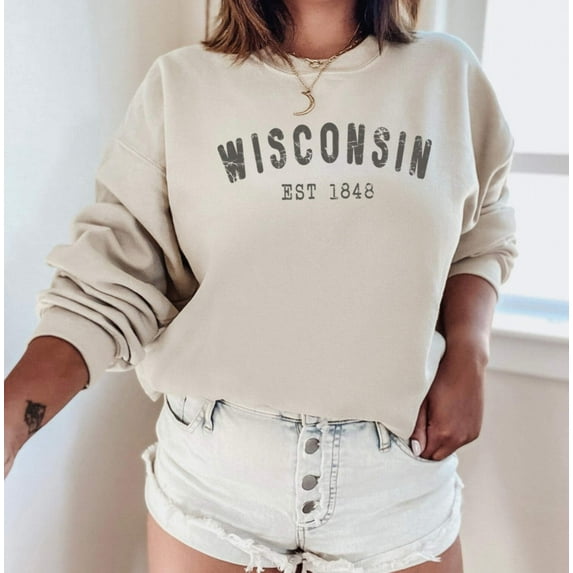 WISCONSIN Graphic Unisex Fleece Pullover