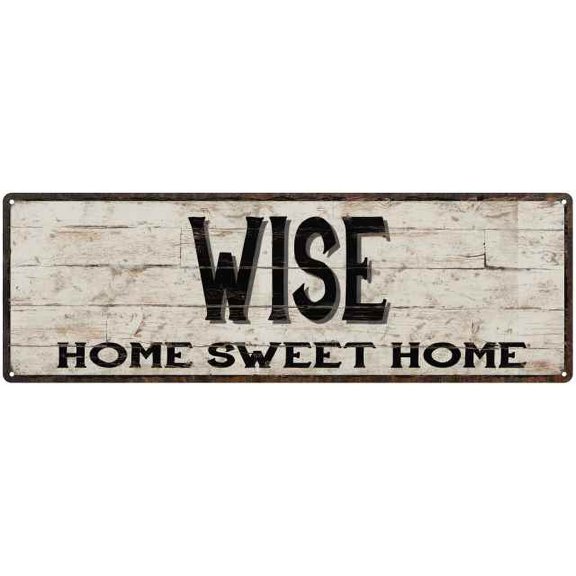 WISE Rustic Home Sweet Home Sign Gift 6x18 Metal Decor 206180084445