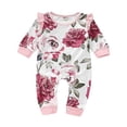 thumbnail image 1 of WISEFIN Baby Girl Long Sleeve Floral Print Body Suits, 1 of 2