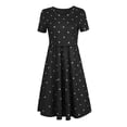 thumbnail image 1 of WISEFIN Women Maternity Dresses Short Sleeve Striped Print Loose Waist Breastfeeding Nursing Dresses, 1 of 3