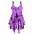 thumbnail image 1 of WISEFIN Women Plus Size Irregular Hem Printed Padded Swimdress 2 Piece Swing Swimsuits L-5XL, 1 of 3
