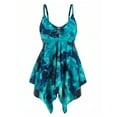thumbnail image 1 of WISEFIN Women Plus Size Irregular Hem Printed Padded Swimdress 2 Piece Swing Swimsuits L-5XL, 1 of 3