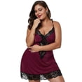 thumbnail image 1 of WISEFIN Women's Plus Size Lace Sexy Lingerie Chemise Pajamas Nightgown Nightdress Sleepwear, 1 of 3