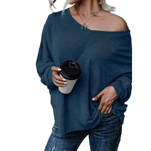 WISEFIN Womens Pure Color Dropped Shoulder Sleeve Backless T-Shirts Tunic Tops