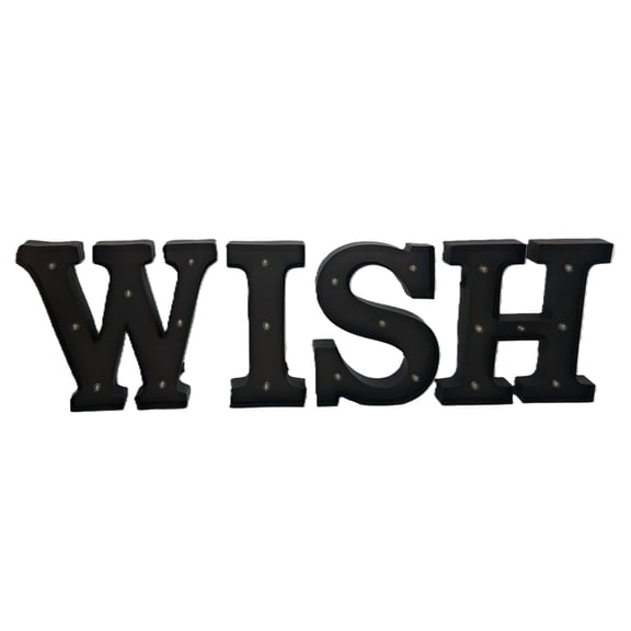 WISH Marquee Wall Light Metal Letters 12.5" Height