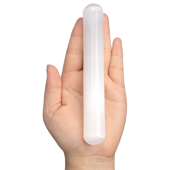 WISH WELL Selenite Crystal Wand 6 Selenite Wand Mined and Crafted in Morocco Ideal for Cleansing and Recharging Healing Stones, Meditation, Reiki, Protection and Home Decor