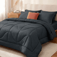 thumbnail image 1 of WISHEAD 7 Piece Queen Comforter Set Bed in a Bag, Ultra Soft Bedding Sets with Sheets & Pillowcases, All Season Quilted Luxury Bedding, Dark Gray, 1 of 9