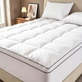 thumbnail image 1 of WISHEAD Mattress Topper Queen Size, 400TC Quilted Extra Thick Mattress Pad, Soft & Breathable with Hypoallergenic Fill, Back Pain Relief & Pressure Soothing, Deep Pocket, White, 1 of 7
