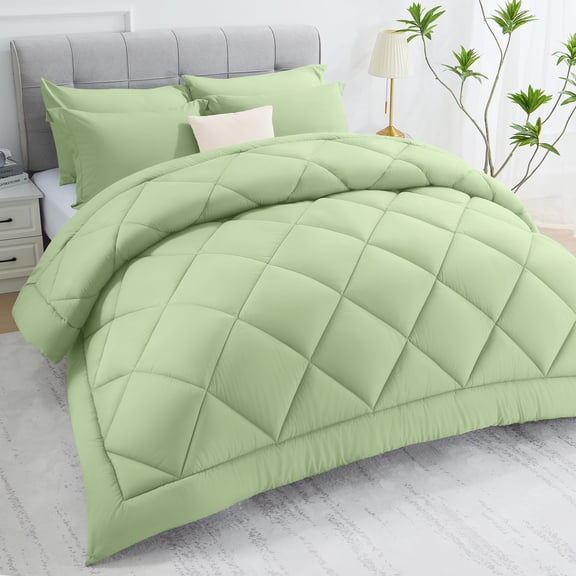 White Full Size Down Alternative Comforter, All Season Duvet Insert ...