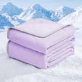 thumbnail image 1 of WISHEAD Cooling Blanket Twin Size, Cooling Comforter for Hot Sleepers, Double-Sided Lightweight Summer Bedding, Soft Breathable All-Season Quilt, (Light Purple, 68" x 90"), 1 of 8