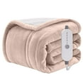 thumbnail image 1 of WISHEAD Electric Heated Blanket Twin Soft Flannel & Sherpa, 5 Heat Levels, 10 Hours Auto-Off Over-Heat Protection ETL Certification (62"x84", Beige), 1 of 9