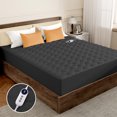 thumbnail image 1 of WISHEAD Electric Heated Mattress Pad for Twin Bed, 9 Heat Settings Electric Bed Warmer, Auto-Off Timer, ETL Certified, Washable, Deep Pocket, Gray, 1 of 10