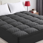 WISHEAD Extra Thick Mattress Topper, Queen Size Mattress Pad 400TC Cooling Pillow Top for Back Pain, Quilted Fitted Matt