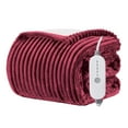 thumbnail image 1 of WISHEAD Electric Heated Blanket Full Size Throw with 5 Heat Levels & Auto Shut-off Flannel & Sherpa for Home Couch, Bed, Office Use, 72"x84", Red, 1 of 9