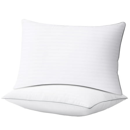 WISHEAD Pillows King Size Set of 2, Hotel Quality, Down Alternative Gusseted Bed Pillows for Side, Back, or Stomach Sleepers, White