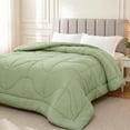 thumbnail image 1 of WISHEAD Queen Comforter Duvet Insert, Reversible Quilted with Corner Tabs, Ultra Soft for All Season, Hotel Down Alternative Cooling Breathable Bedding, Machine Washable (Green, 88" x 88"), 1 of 8