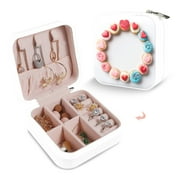 WISHTIME Compact Ring Jewelry Box - Ring Storage, Keeps Your Jewelry Safe and Organized, Great Gift Idea for Girls